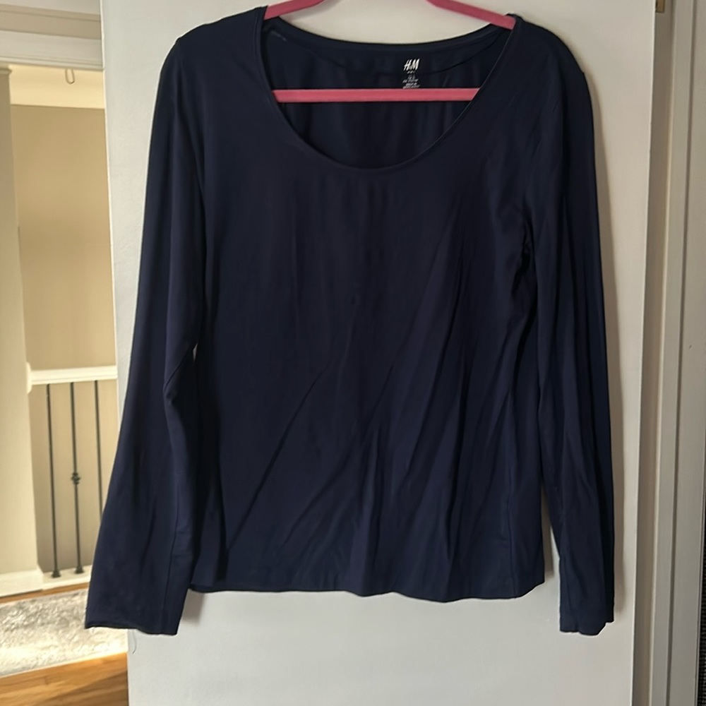 H and m scoop neck long sleeve